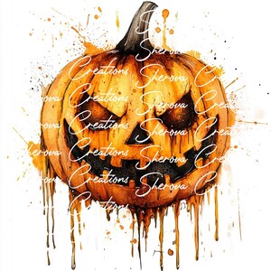 Pacote com 10 clipart de Halloween, arte de parede, aquarela para impressão, JPG de alta qualidade, artesanato em papel, diário de lixo, convite, casamento, cartão, berçário