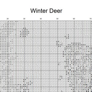 Winter Deer Counted Cross Stitch Pattern ** Digital | Printable ** - Etsy