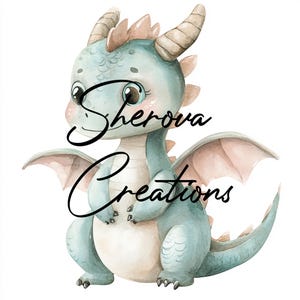 Lot de 10 cliparts dragon, art mural, aquarelle imprimable, JPG haute qualité, créations en papier, journal indésirable, invitation, mariage, carte, PNG