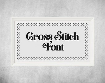 Font Cross Stitch Pattern: Modern Alphabet Chart (PDF)