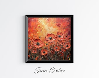 Fiery Flowers - Digital Art ** Digital | Printable ** PNG | JPG **