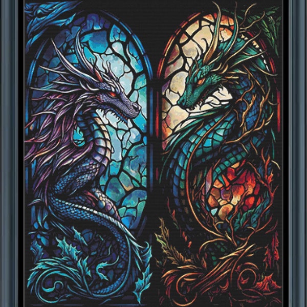 Dragon Counted Cross Stitch Pattern ** Digital | Printable **