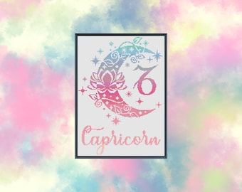 Capricorn Counted Cross Stitch Pattern ** Digital | Printable **