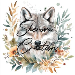 Lot de 10 cliparts loup, art mural, aquarelle imprimable, JPG de haute qualité, créations en papier, journal indésirable, faire-part, mariage, carte