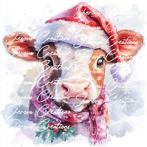 Paquete de 10 imágenes prediseñadas navideñas, arte mural, acuarela imprimible, JPG de alta calidad, manualidades de papel, diario basura, invitaciones, boda, tarjeta, PNG