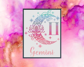 Gemini Counted Cross Stitch Pattern ** Digital | Printable **