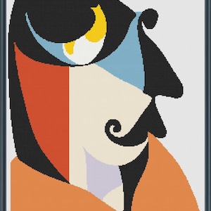 Abstract Art Counted Cross Stitch Pattern ** Digital | Printable **