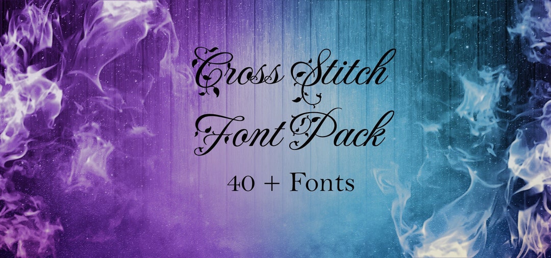 Cross Stitch Font Pack Cross Stitch Pattern PDF Cross Stitch Font