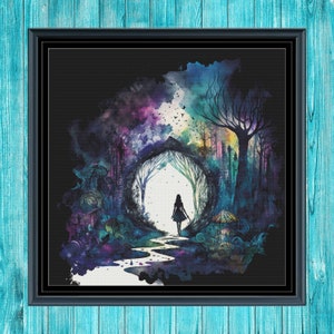 Dark Wonderland Cross Stitch Pattern: Fantasy Constellation (PDF)