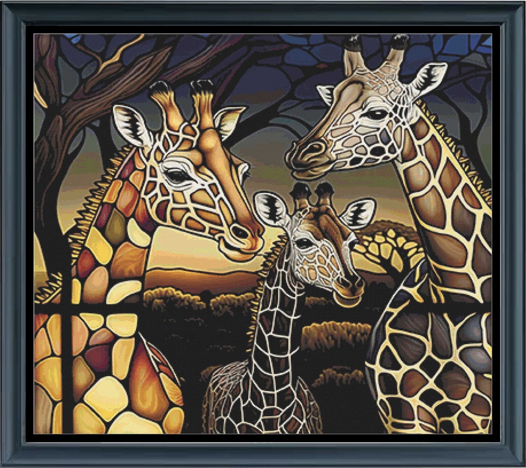 Giraffe Counted Cross Stitch Pattern Digital Printable Etsy