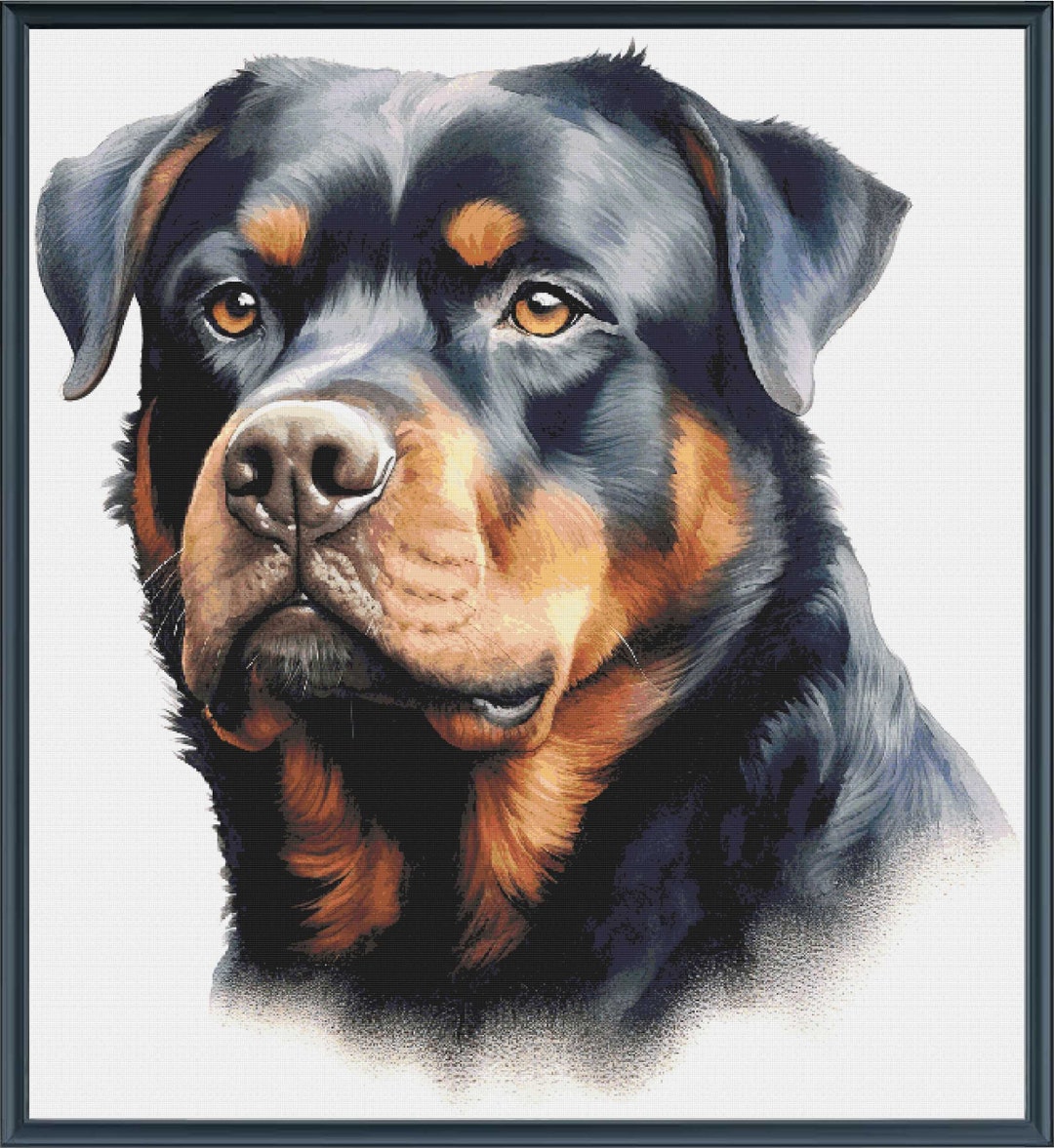 Rottweiler Counted Cross Stitch Pattern Etsy
