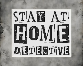Stay At Home Detective Cross Stitch Pattern: Modern DIY Embroidery (PDF)