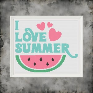Summer Counted Cross Stitch Pattern **Digital | Printable **