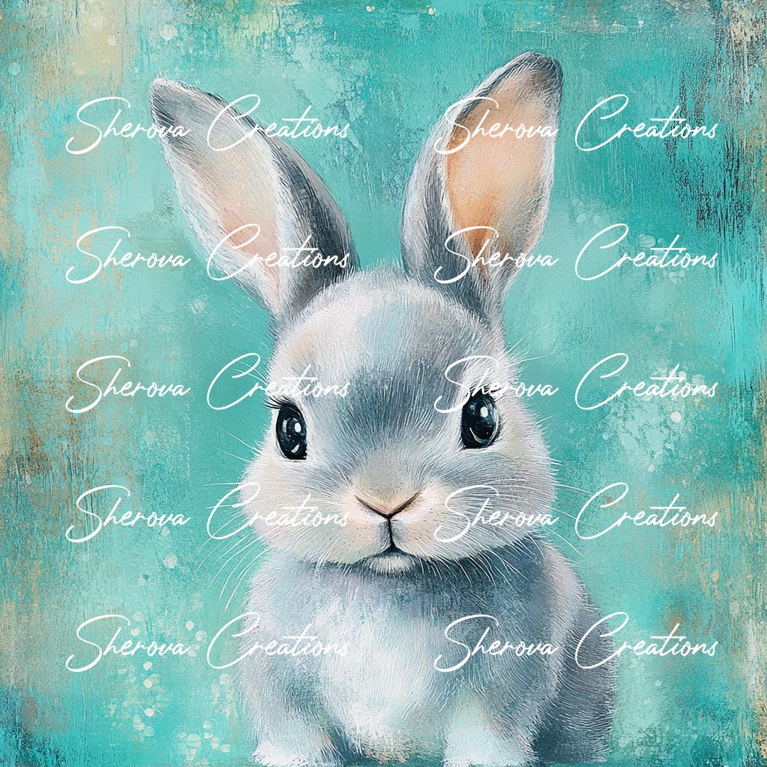 Textured Bunny Rabbit Digital Paper: Watercolor Background (JPG) - Etsy