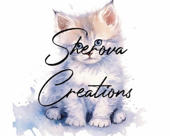 Kittens Clipart Bundle: Watercolor Cat Art (JPG)