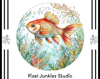 Fish Clipart Bundle: Animal Graphics (JPG, PNG). Personal Use. Commercial Use. High Quality.