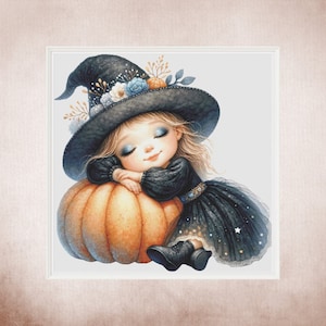 Fairy Witch Counted Cross Stitch Pattern: Modern Halloween (PDF)