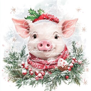 Paquete de 10 imágenes prediseñadas navideñas, arte mural, acuarela imprimible, JPG de alta calidad, manualidades de papel, diario basura, invitaciones, boda, tarjeta, PNG