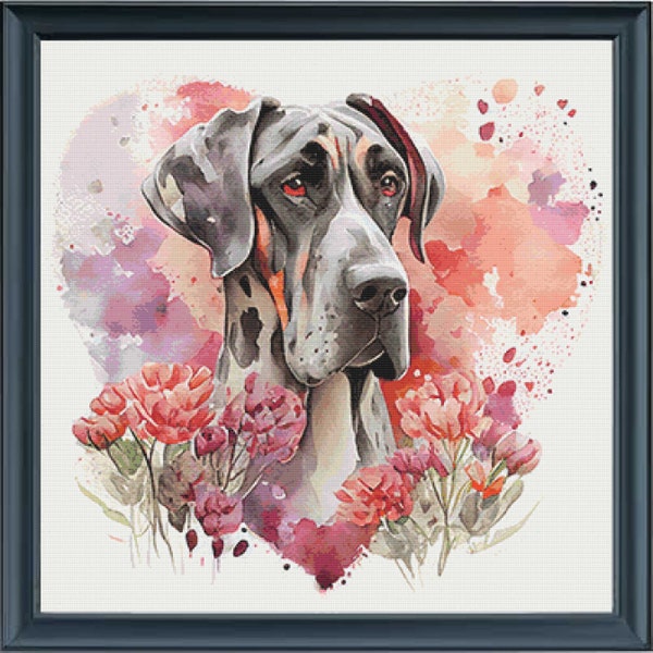 Great Dane Counted Cross Stitch Pattern ** Digital | Printable **