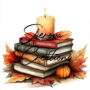 10 libri Clipart Bundle, Wall Art, acquerello stampabile, JPG di alta qualità, artigianato di carta, diario spazzatura, inviti, matrimonio, biglietto