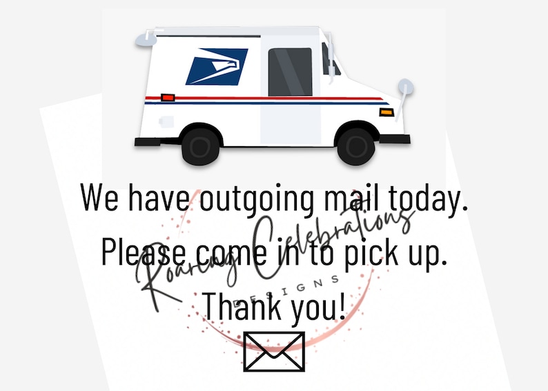 Outgoing Mail Sign Printable Etsy