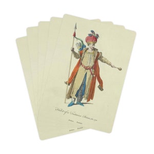 Playing Cards | Tartarian Prince | Habit of a Tartarian Prince in (1770) | Prince Tartare | Vintage Art | Poker Game