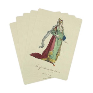 Playing Cards | Tartarian Princess | Habit of a Tartarian Princess (1770) | Princess Tartare | Vintage Art | Poker Game