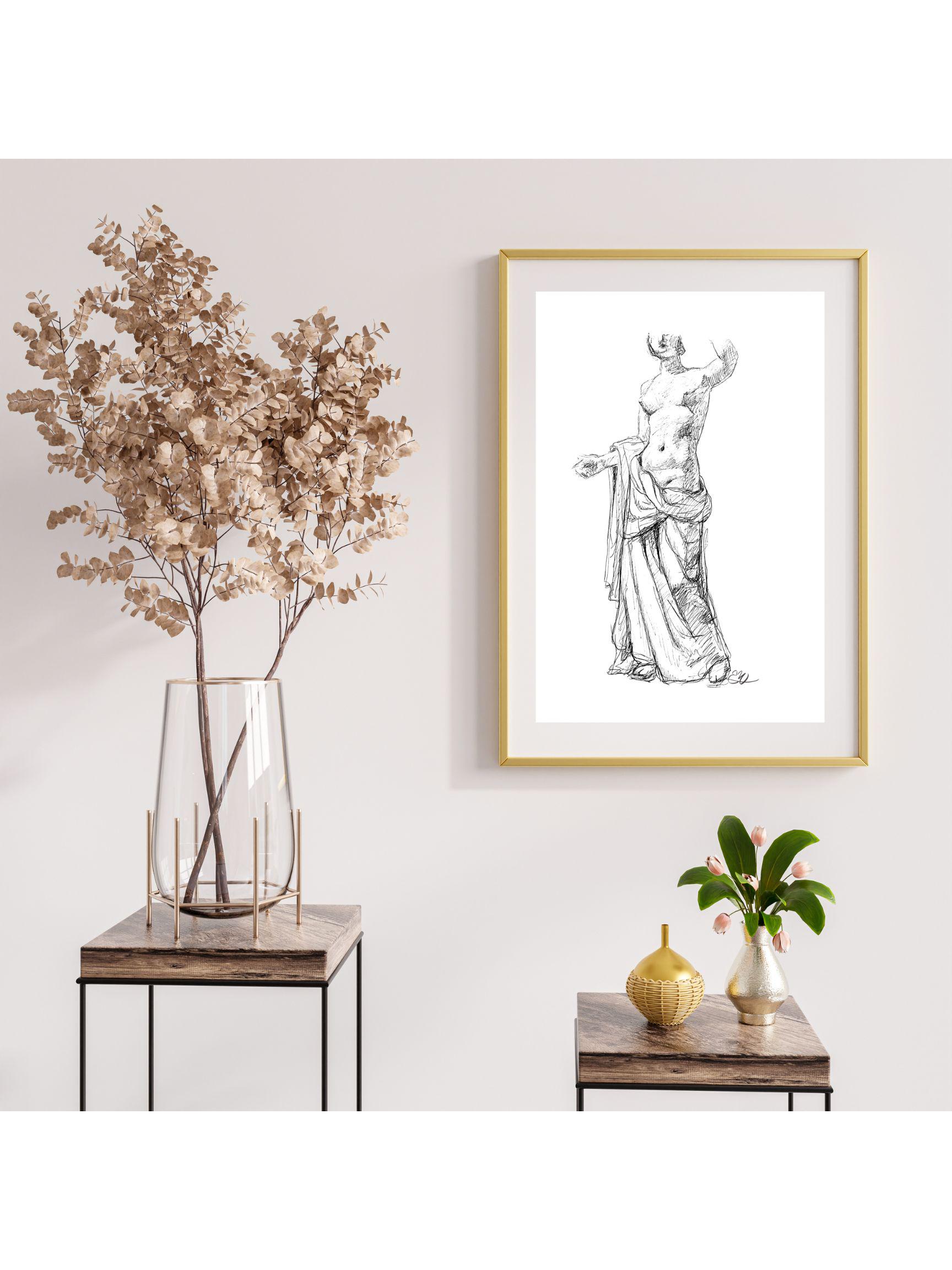 Figure Drawing Print of "Townly Venus" Roman Statue