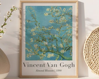 Artful Van Gogh Almond Blossom Art Print, Van Gogh Exhibition Poster, Vintage Van Gogh Wall Art, Vangogh Oil Painting, Digital Download