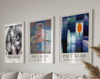 Artful Paul Klee Art Print, Vintage Abstract Gallery Set, Paul Klee Exhibition Poster, Abstract PRINTABLE Wallart Decor, Digital Download