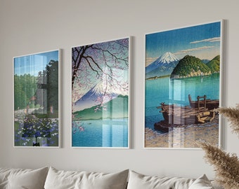 Japanese Landscape Art Print Set, Vintage Kawase Hasui Decor (Digital Download)