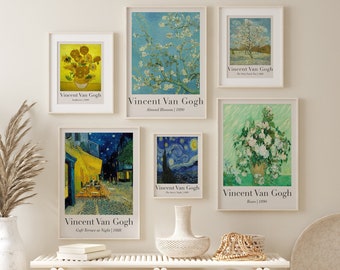 Van Gogh Exhibition Poster Set, Impressionism Wall Decor (Digital Download)