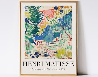 Impression d'art paysage Henri Matisse, affiche de l'exposition vintage (téléchargement numérique)