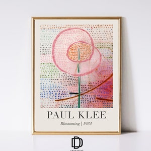 Paul Klee Blossoming Art Print, Vintage Paul Klee Wall Art, Paul Klee Exhibition Poster, Modern Abstract Wall Art Decor, Digital Download