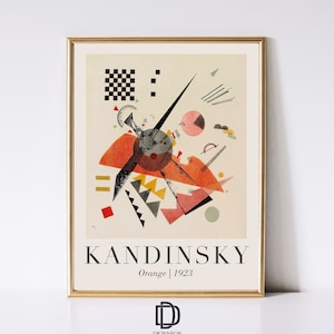 Wassily Kandinsky Art Print, Vintage Kandinsky Exhibition Poster, Abstract Mid Century Wall Art, Artful Bauhaus Wall Decor, Digital Download