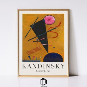 Wassily Kandinsky Printable Wall Art, Vintage Geometric Exhibition Poster, Abstract Mid Century Print, Bauhaus Wall Decor, Digital Download