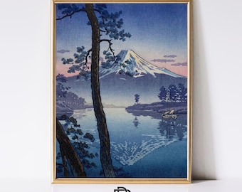Mount Fuji Ukiyo-e Print, Japanese Landscape Poster (Digital Download)