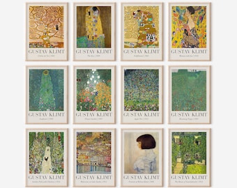 Gustav Klimt Art Print Set, Vintage Art Nouveau Poster (Digital Download)