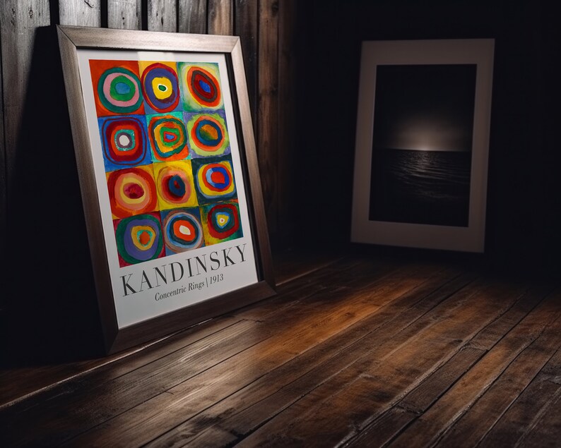 Kandinsky Rings Kandinsky Art Print, Vintage Exhibition Poster, Mid Century Wall Decor ...