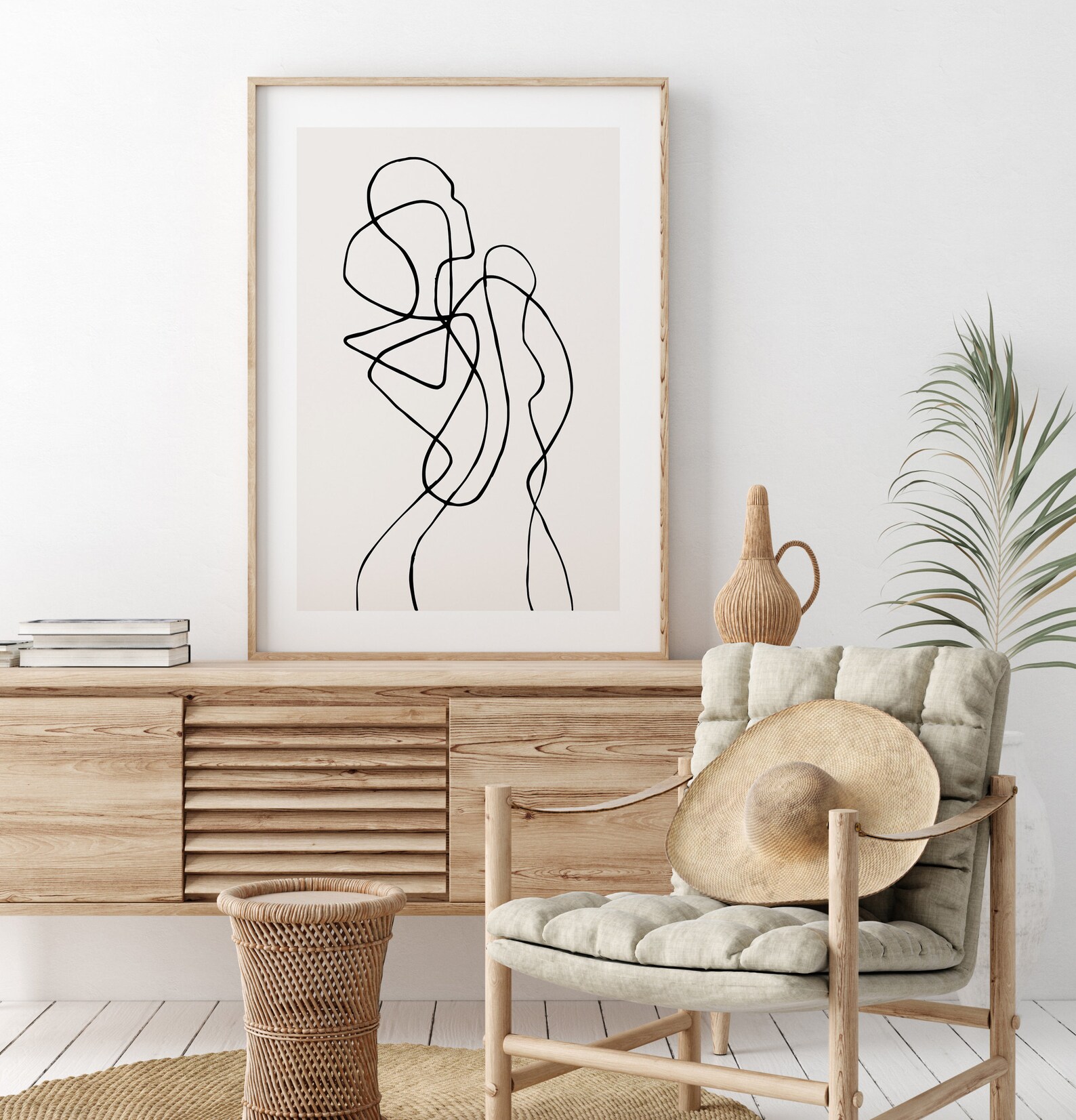 Woman Artful Line Art Print Set of 6, Minimalist One Line Home Decor ...