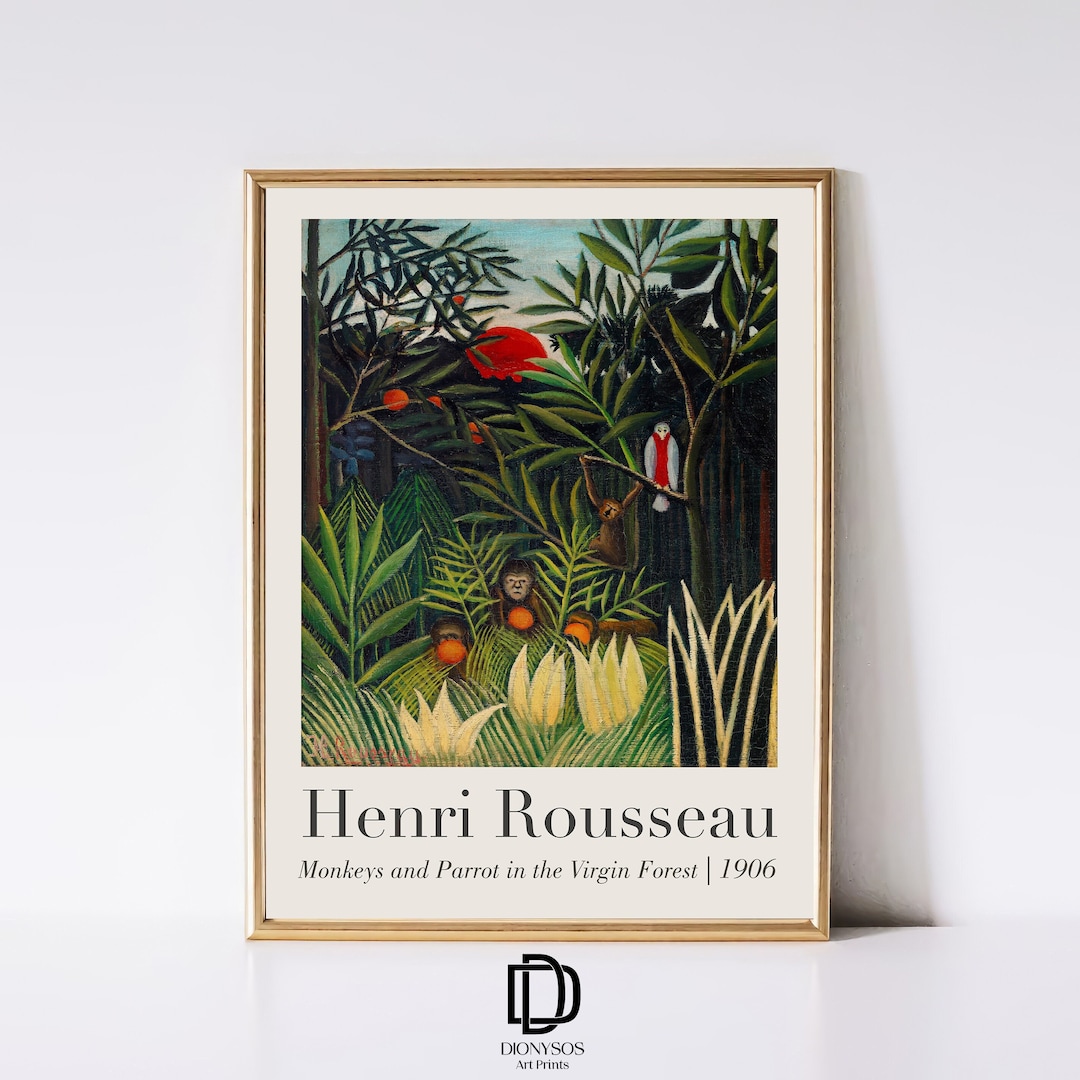 Artful Henri Rousseau Jungle Printable Wall Art, Vintage Exhibition ...