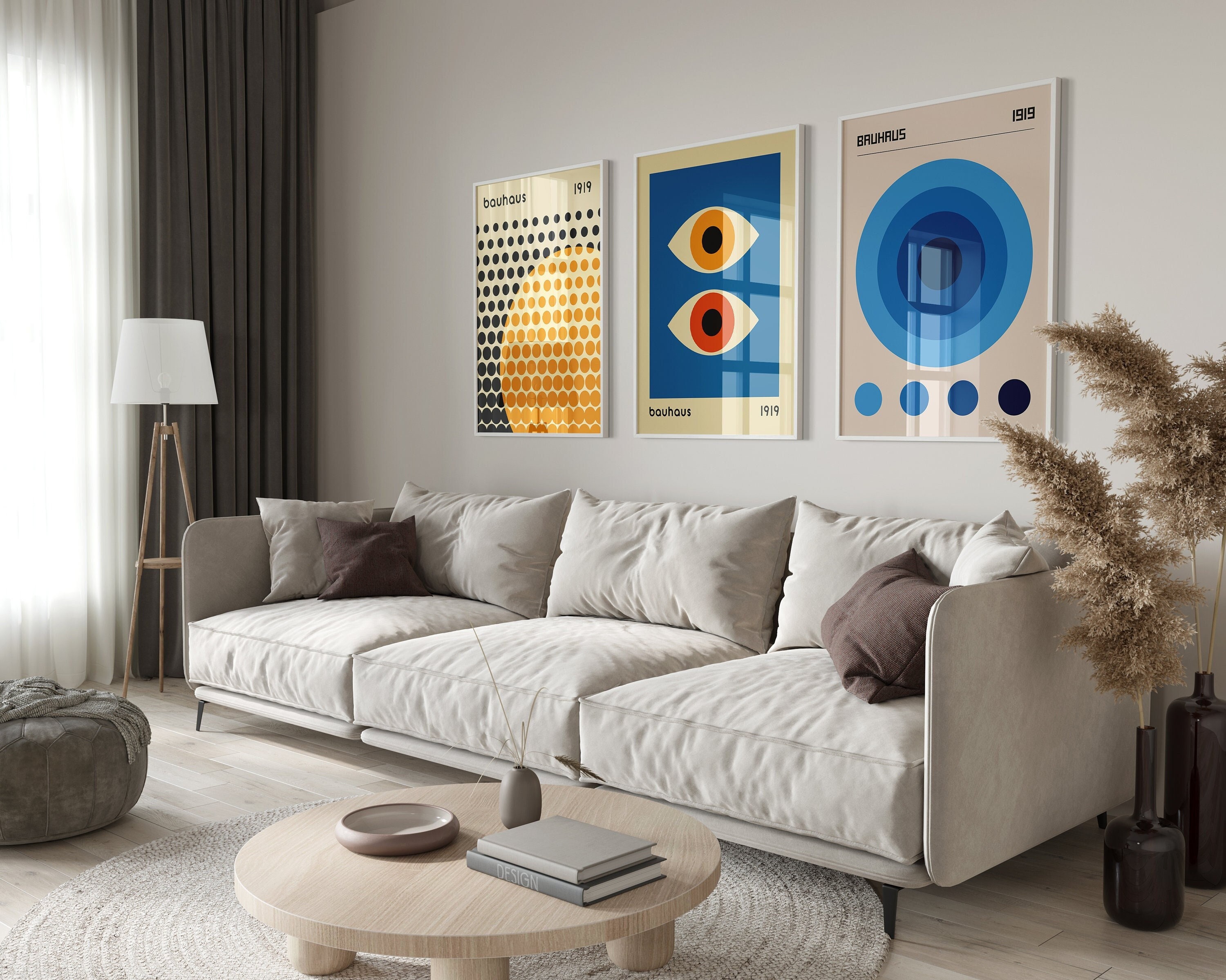 Bauhaus Exhibition Poster Set, Geometric Wall Art (digital Download ...