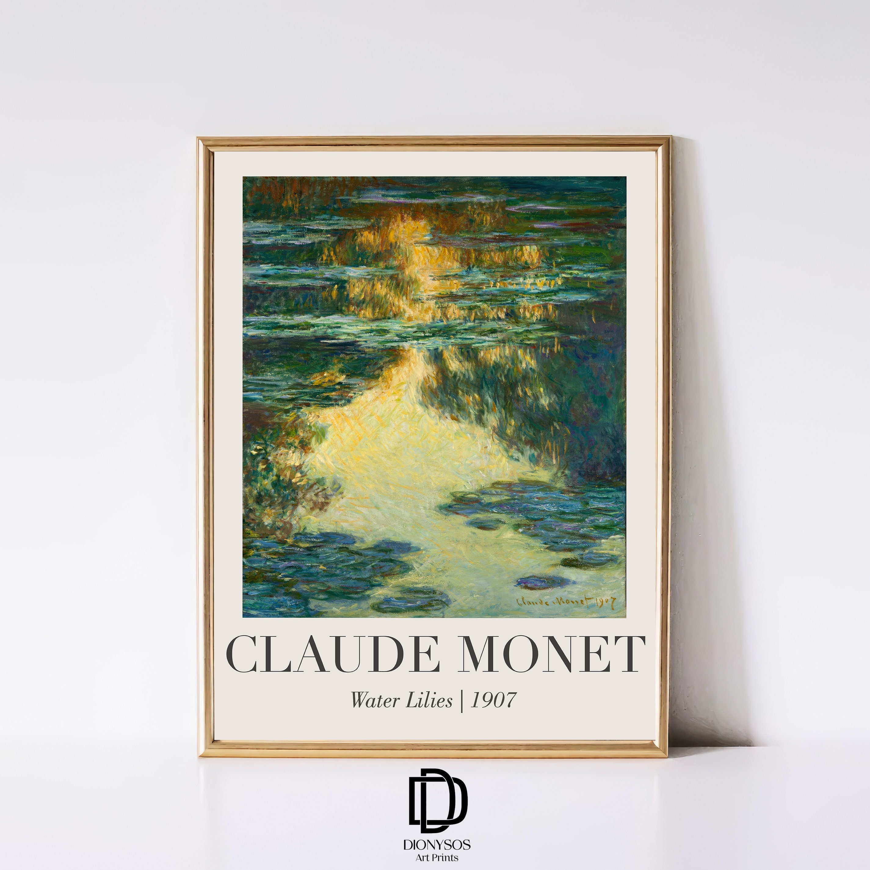 Monet Water Lilies Print, Vintage French Impressionism (digital