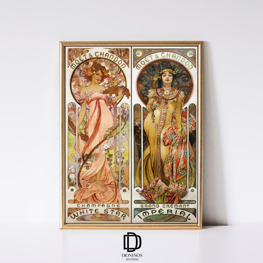 Artful Alphonse Mucha Print, Vintage Mucha Wall Art, Art Nouveau Art ...