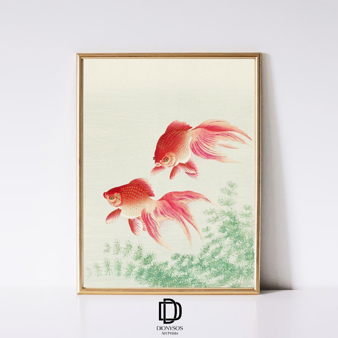 現代アート　オオヤサヤカ　Red orange fish　コラージュアート il_1080xN.5655004078_b3h6.jpg