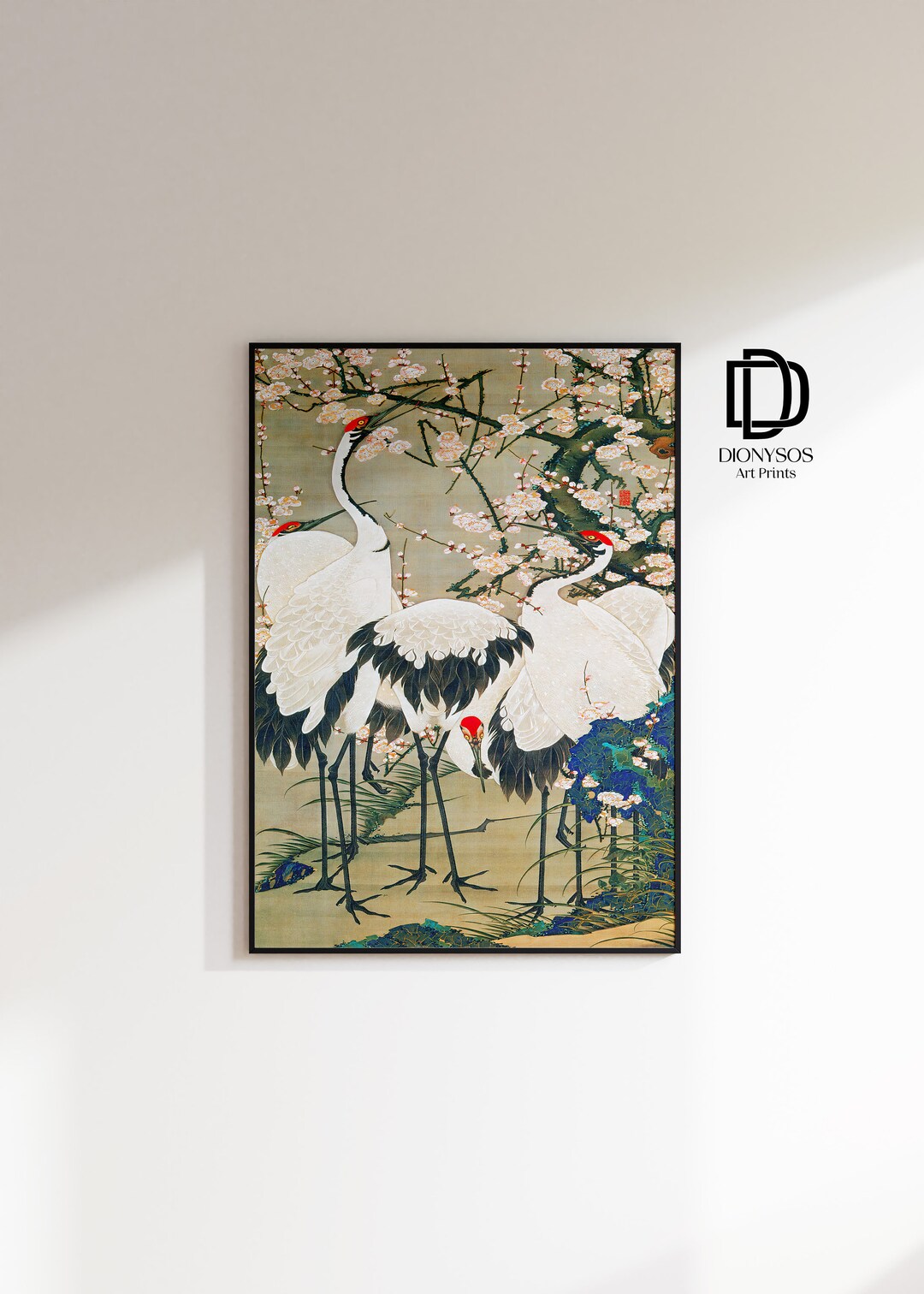 Vintage Japanese Crane Wall Art Printable Wall Art Japanese Etsy