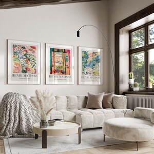 Henri Matisse utställningsaffischer set om 3, vintage galleriväggkonst (digital nedladdning) bild 2