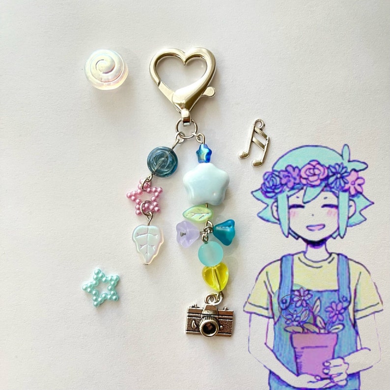 Omori Handmade Keychains / Beaded / Sunny / Basil / Mari / Kel Etsy