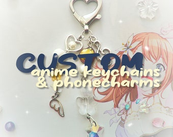 Custom Anime Keychain or Phone Strap / Charm / Project Sekai / Handmade / Genshin Impact / Nana / Omori / Bandori / Fe3h / Honkai