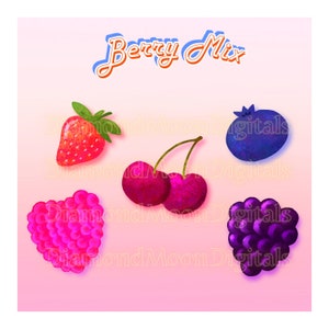 Bayas y flores bayas frutas flores clipart PNG